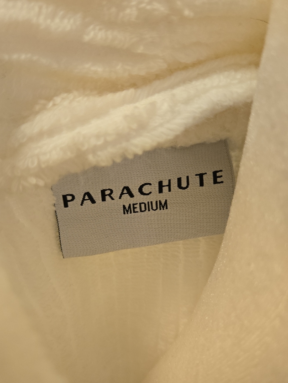 Parachute Soft Terry Rib Robe In White Size Medium - Picture 7 of 8